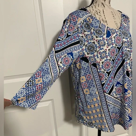 Ruby Rd. Multicolor Patterned Blouse - Picture 4 of 10